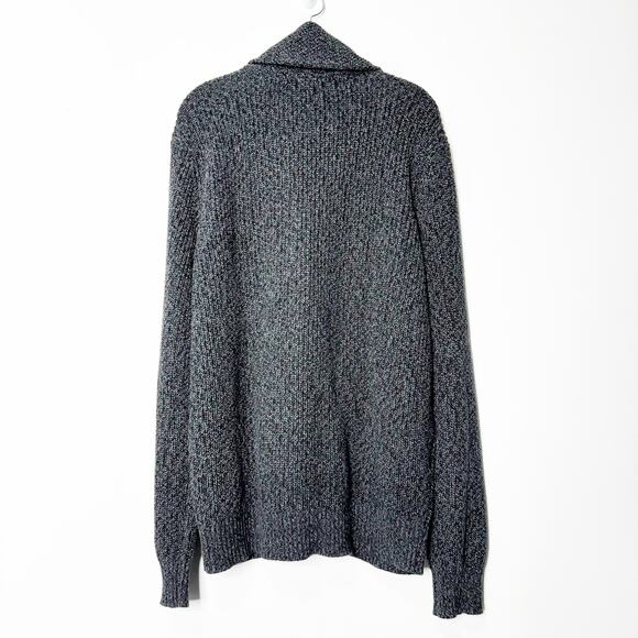 Faherty Marled Charcoal Grey Cardigan Sweater Cotton Cashmere Button Preppy XL - Picture 5 of 7